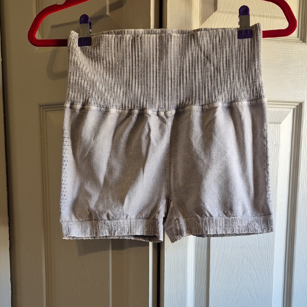 Free People Movement Good Karma Running Shorts size M/L NWOT Grey Wash